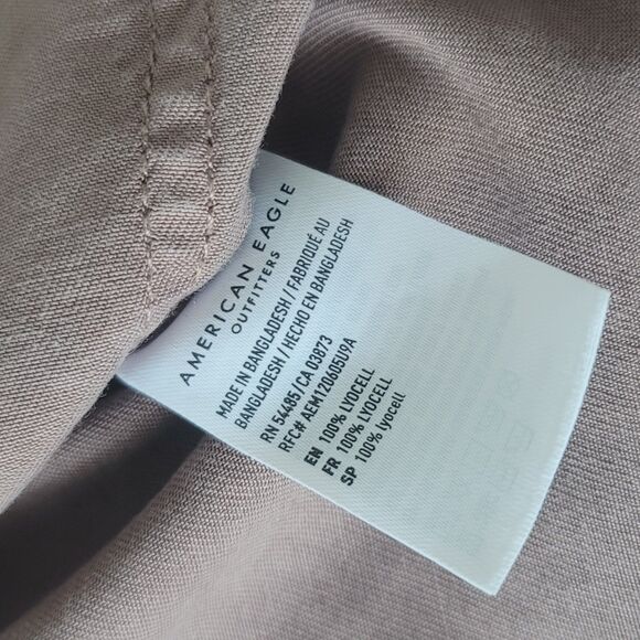 American Eagle Jacket Womens Size M Burgundy Zip Up Utility Military Hoodie - Picture 7 of 13